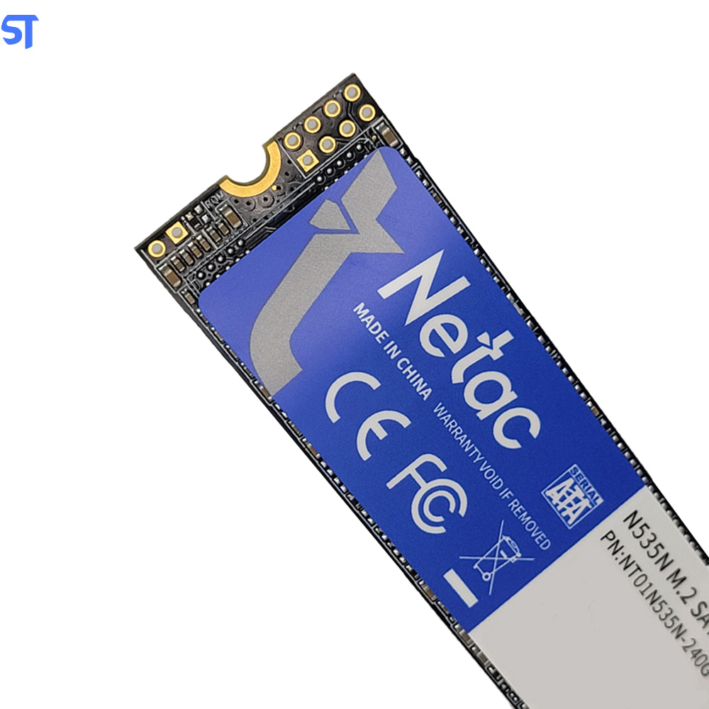 HD SSD M.2 Netac 240GB 2280 SATAIII 6GB/s Leitura 560 MB/s Escrita 520 MB/s