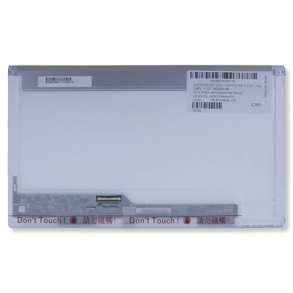 Tela Led Notebook 40 Pinos 14 Polegadas- 1366X768 Fundo brilhante Left PN-N140BGE L23