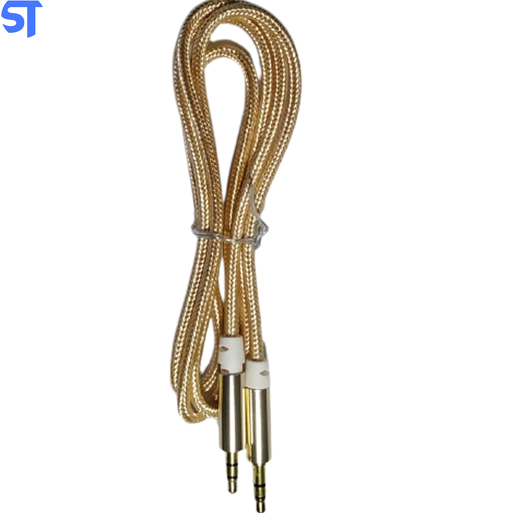 Cabo P2 x P2 Trançado Inova CBO-7411 1M Dourado