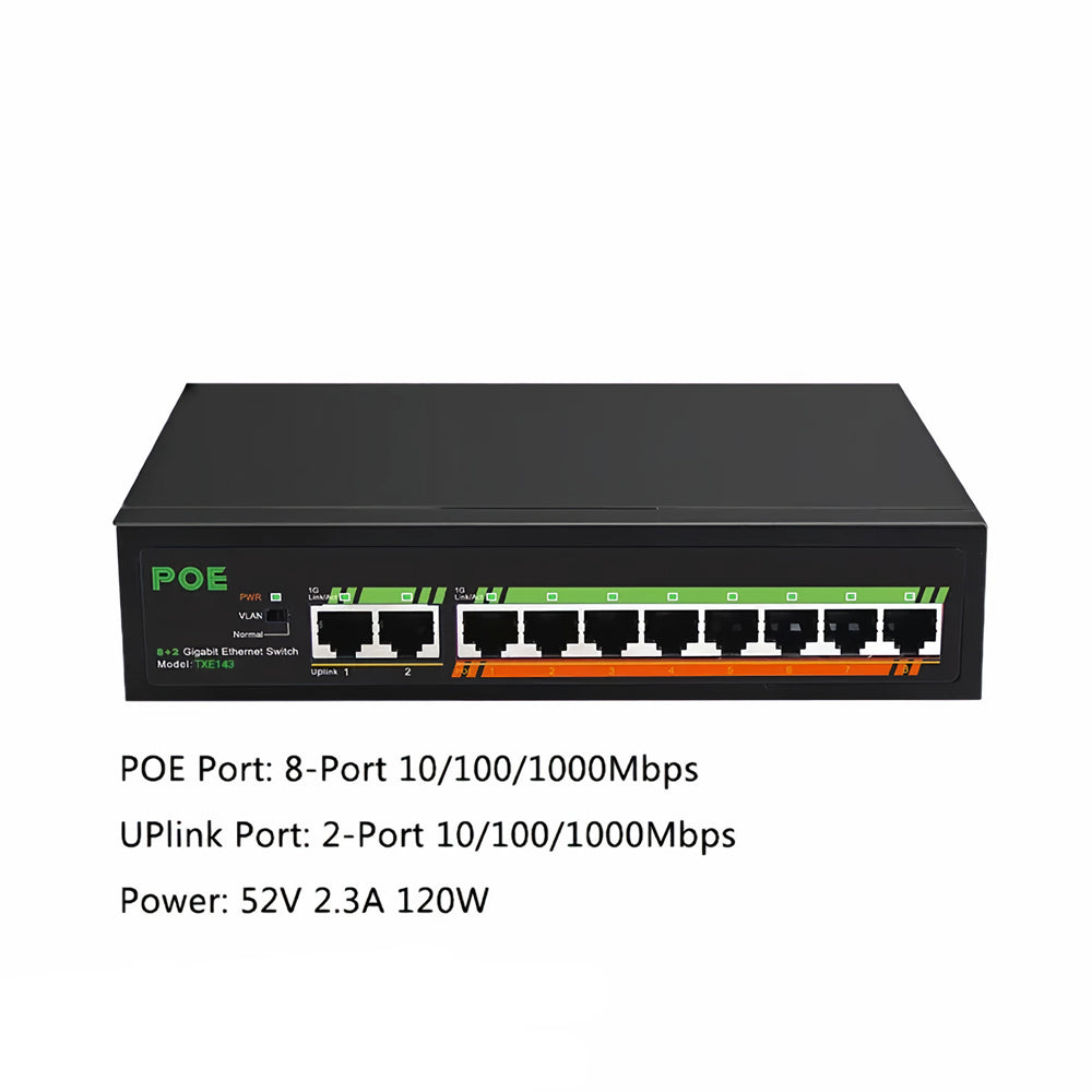 Switch Poe Gigabit 10 Portas 10/100/1000 Terow TXE052 GB/ T 30094-2013