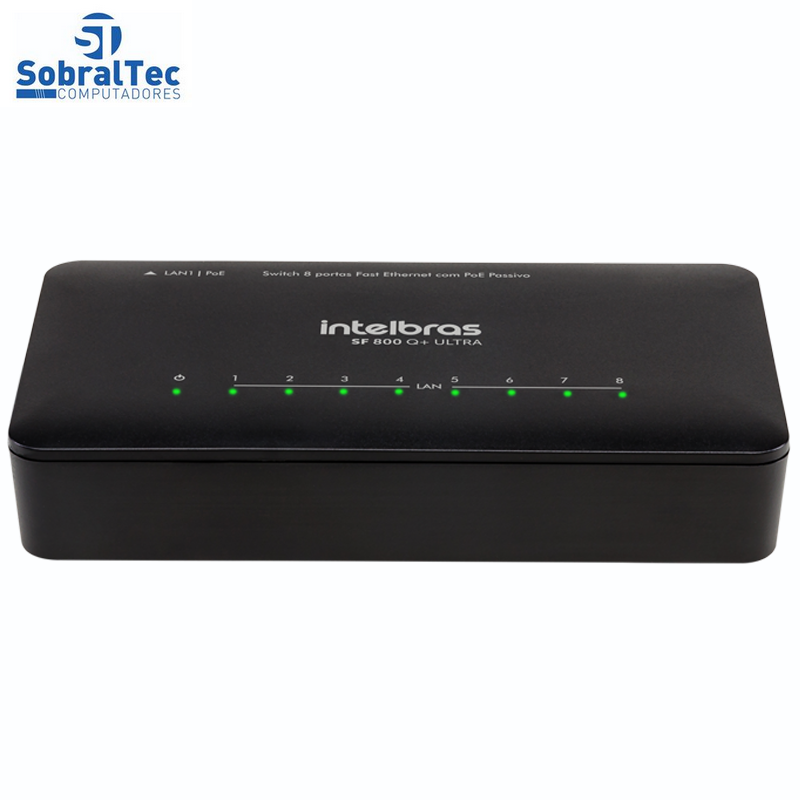 Switch 8 Portas Fast Ethernet Poe Intelbras