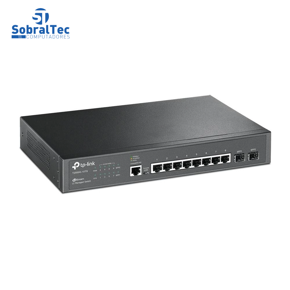 Switch Gerenciável L2 Gigabit com 8 Portas + 2 Slots SFP Jetstream