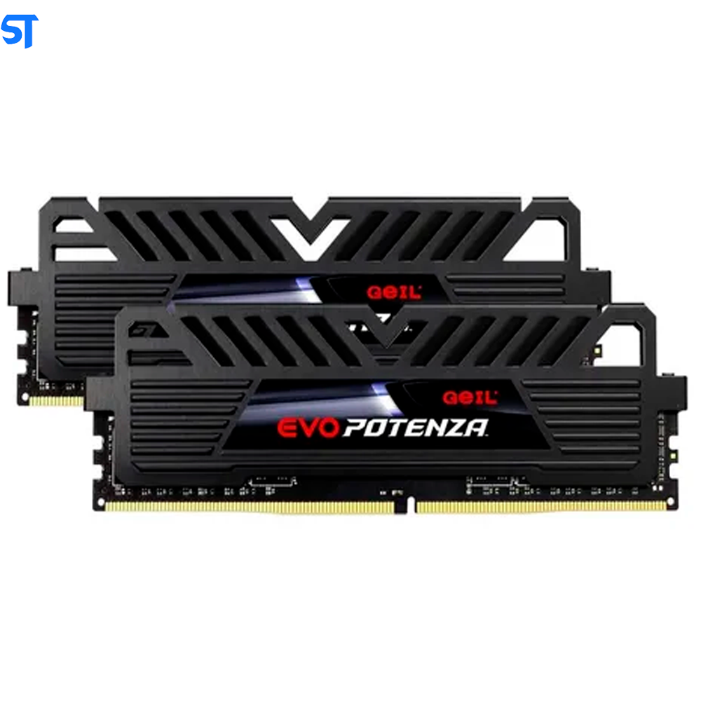 Memória Ram Desktop DDR4 Geil Evo Potenza, 8GB, 3200MHz, Black, GAPB48GB3200C16BSC
