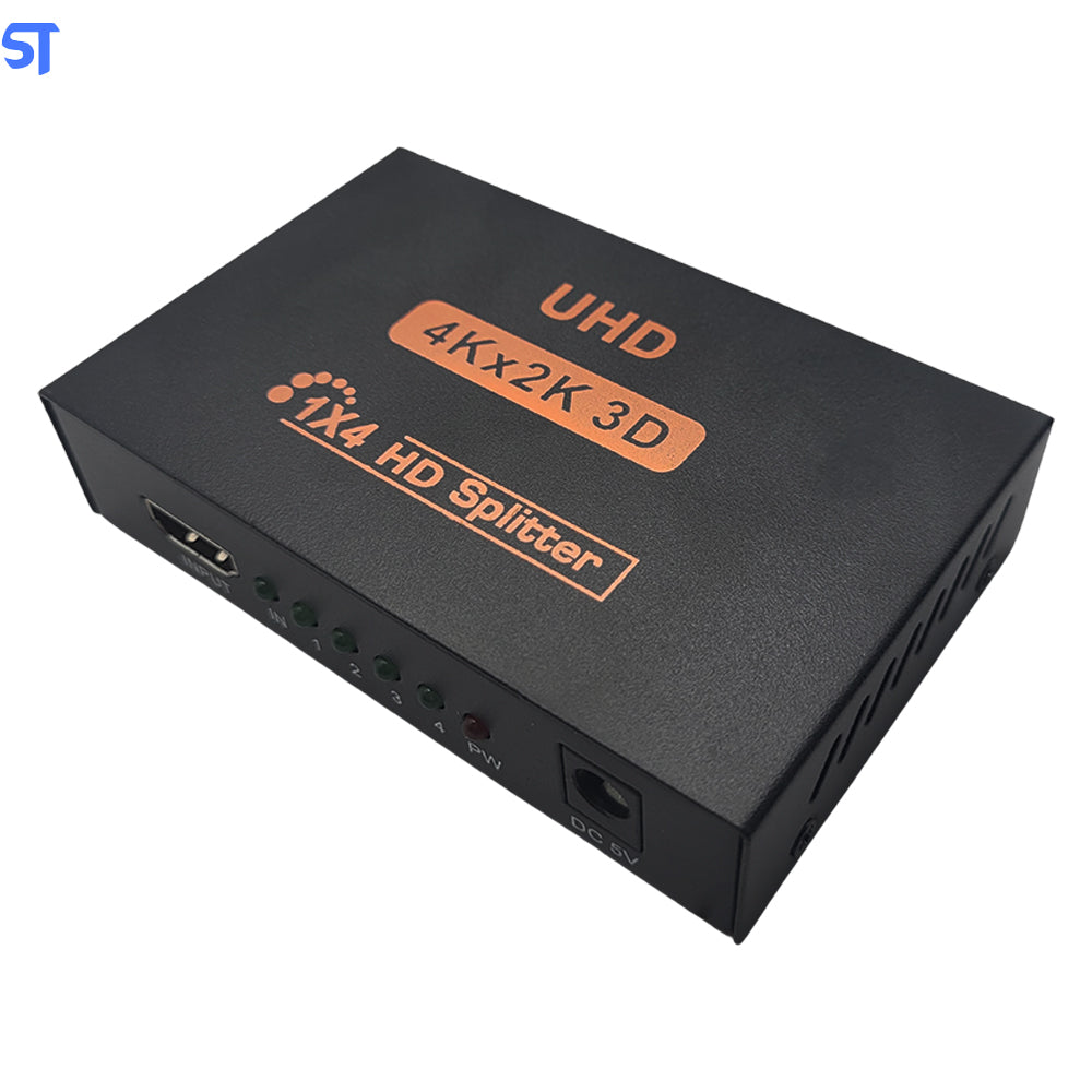 Duplicador Splitter HDMI 1 Entrada X 4 Saidas Divisor Full Hd 4K x 2K 1.4 3D HUB