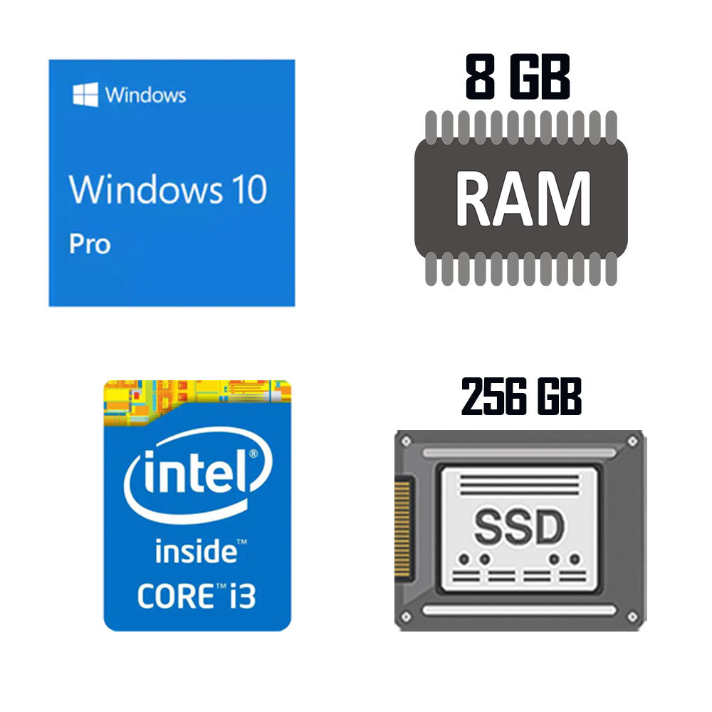 Computador Core i3-3220- HD SSD Netac 256GB - Memória 8GB - Gab MT-31BK - Windows 10 Pro