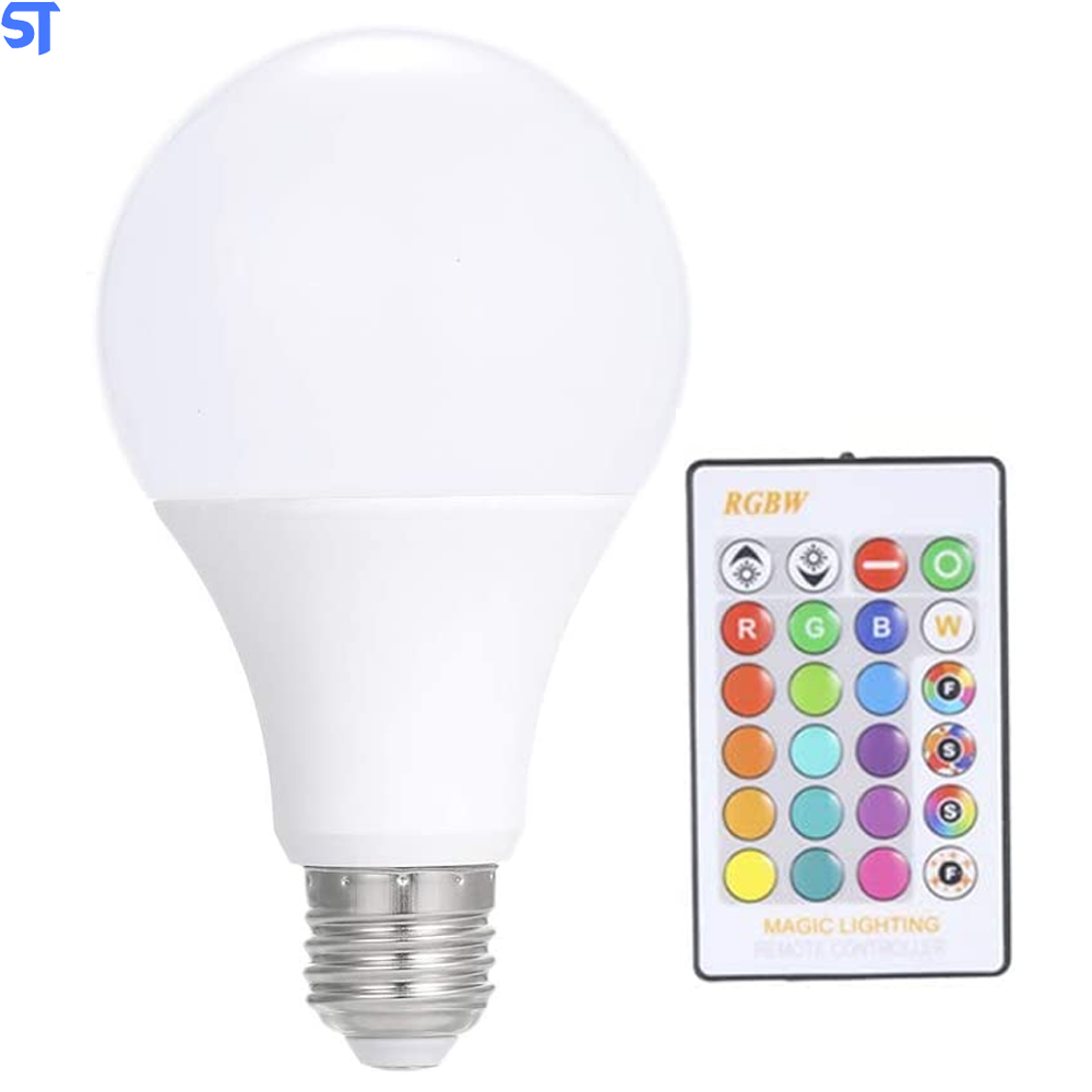 Lâmpada Led Branca RGB Com Controle Remoto Luckfoyou- AC85-265V