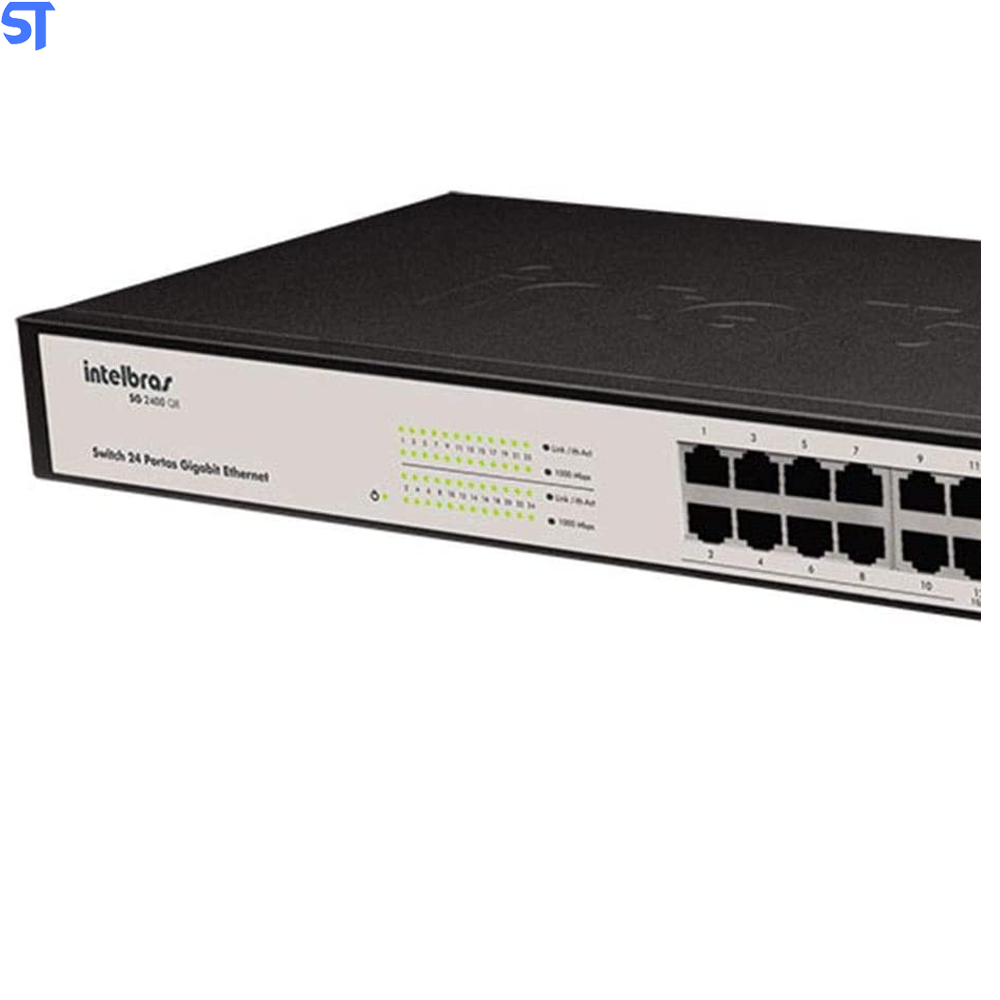 Switch Intelbras 24 Portas Sg 2400 Qr Gigabit 10/100/1000