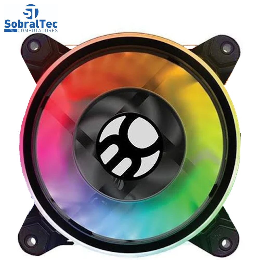 Cooler FAN Controlável Bluecase S-LED Ring BFR-15RGB, 120mm, RGB - BFR15RGBCASE