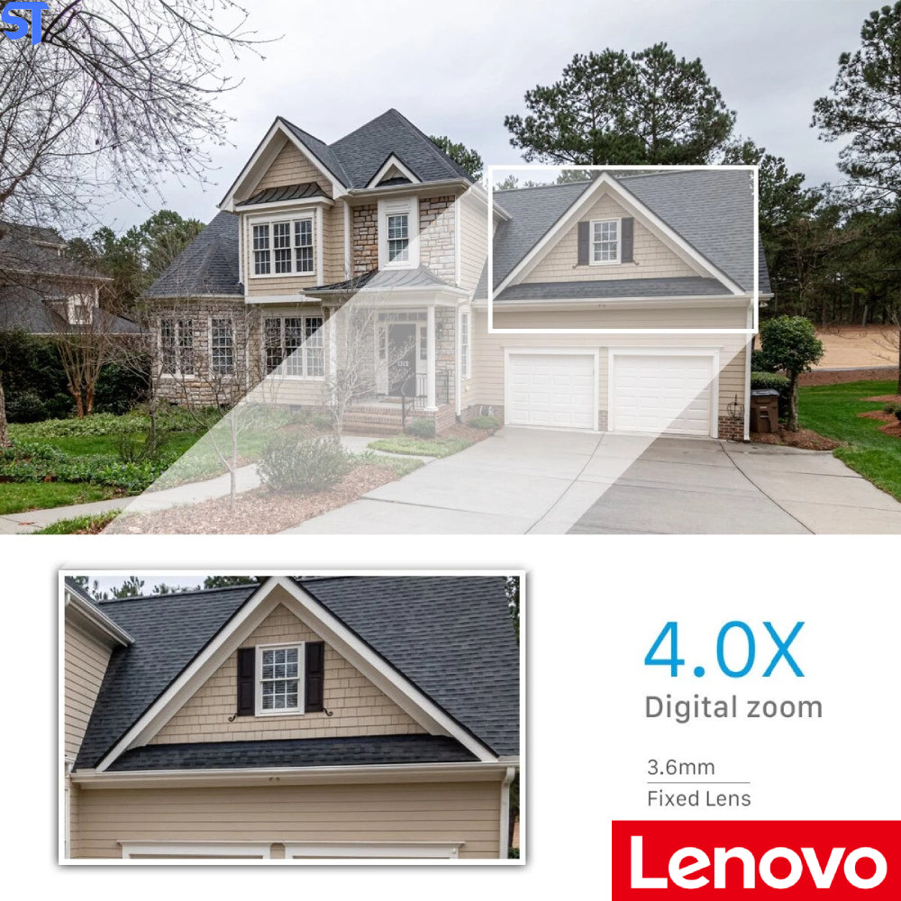 Câmera De Segurança IP Wi-Fi 3MP 5G Externa 4x zoom digital Áudio CCTV Visão Noturna - Lenovo