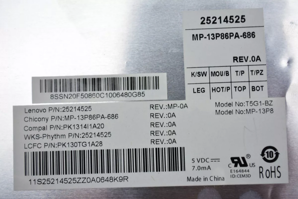 Teclado Notebook Lenovo G Series G50-80 |  Pn PK130TH3B13 | Mp-13q16pa-686