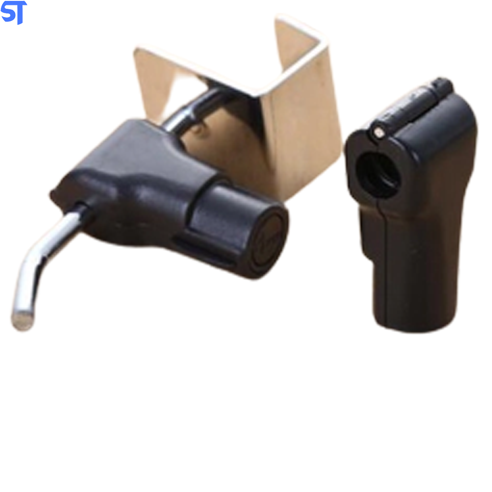 Pacote Com 100 Trava de Segurança Com Bloqueio Magnético Com Chave Anti Roubo Gancho Para Loja- Preto