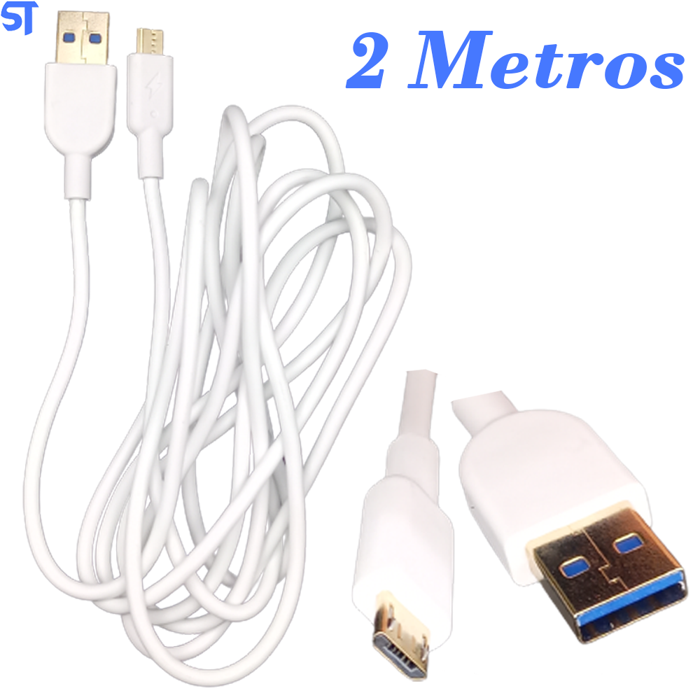 Cabo Micro USB V8 Kapbom Quick Charge 2x mais Resistente 2 Metros - KAP-2M-V8