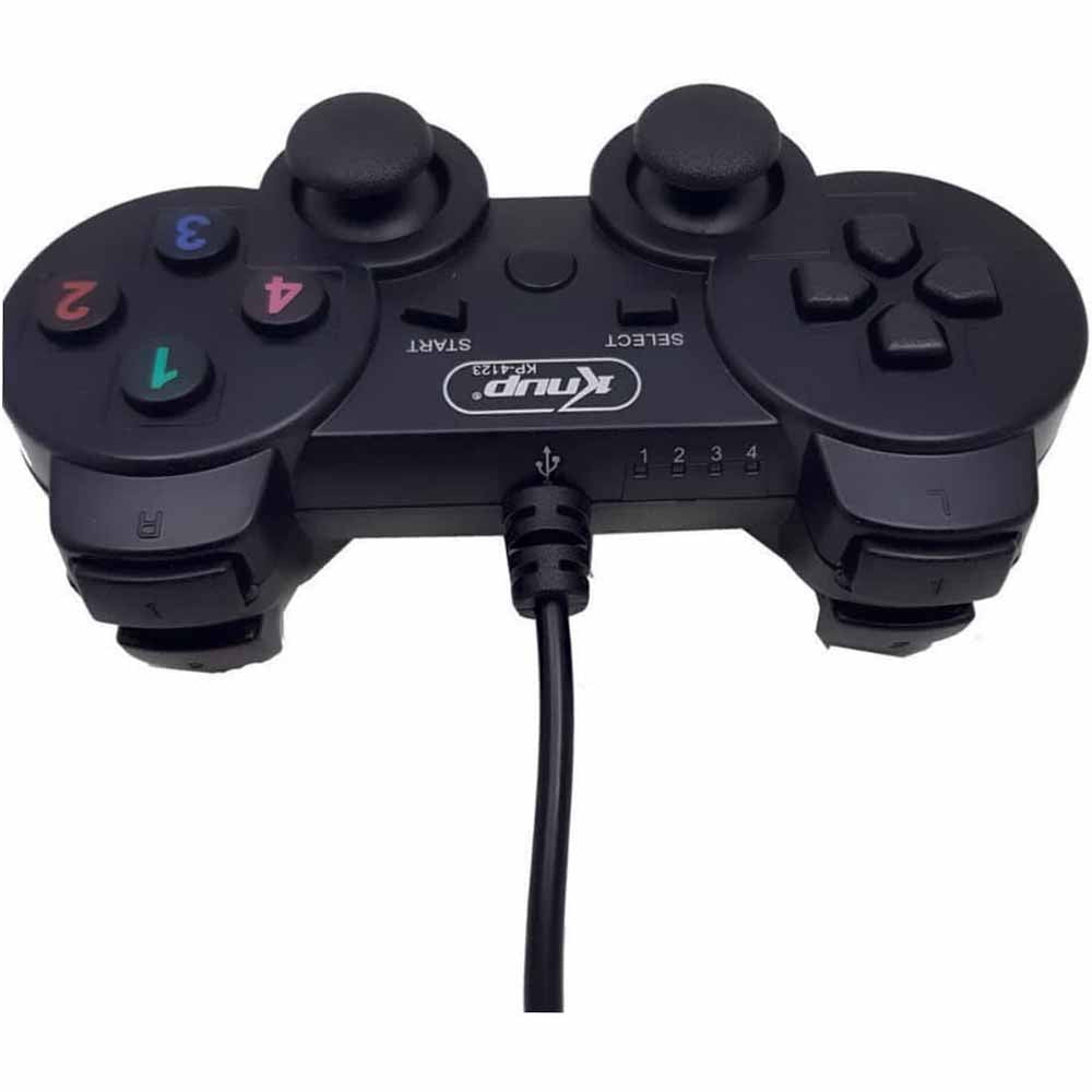 Controle Joystick Com Fio Para Ps3 e Computador Knup Kp4123 Preto