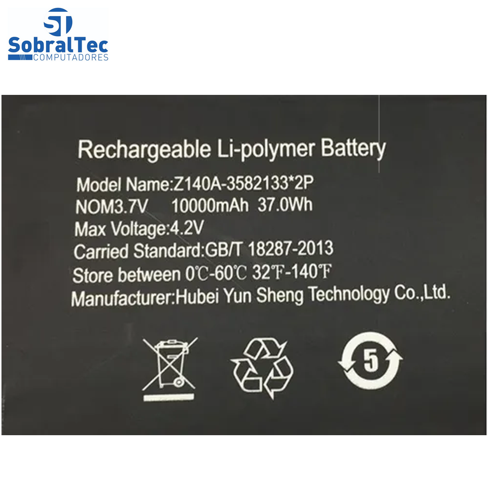 Bateria Notebook Positivo p3582133*2p 4.2V 2 Células Usada
