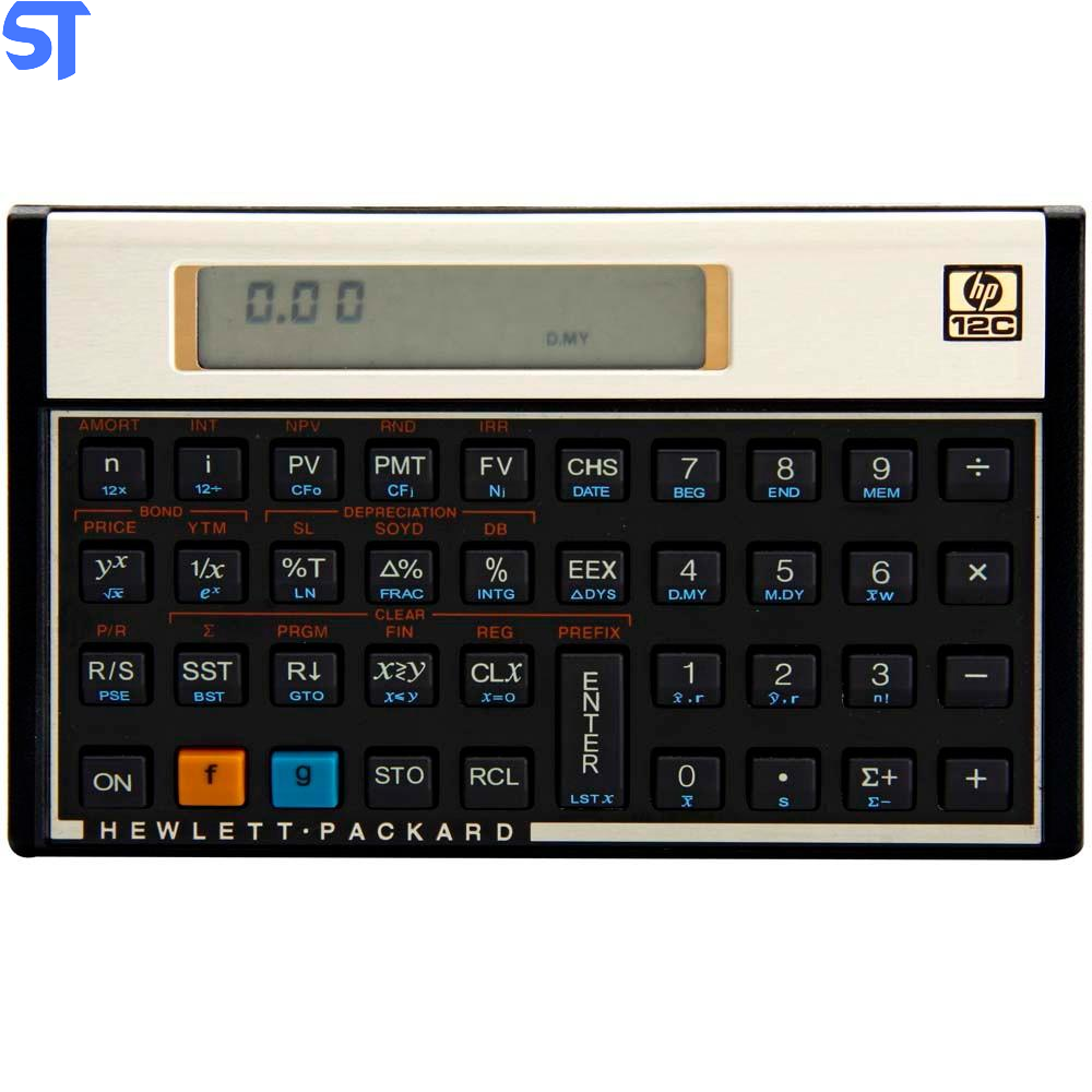 Calculadora Financeira HP 12c com 120 Funções - Preta/Dourada