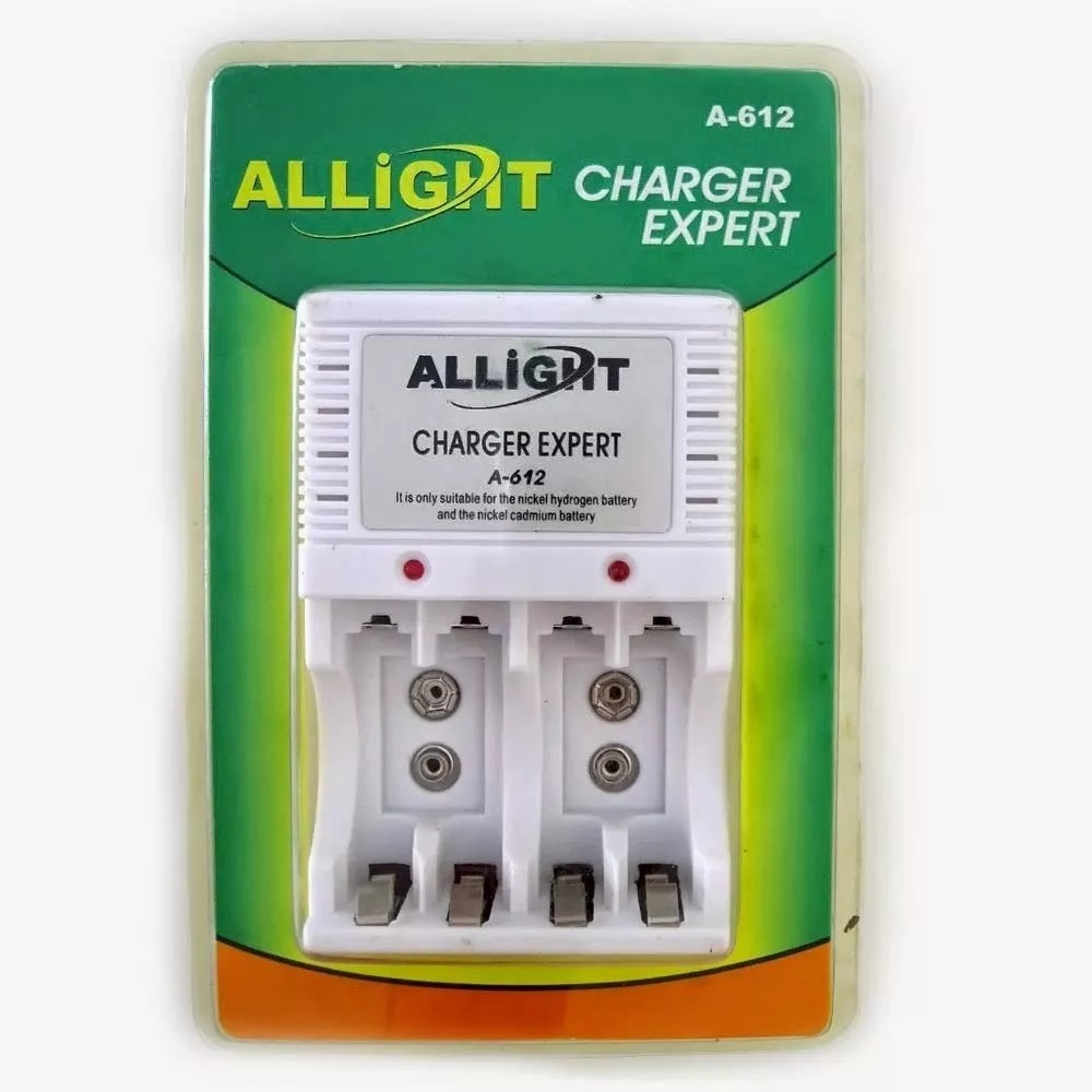 Carregador de Pilha Charge Expert A-612- ALLGHT- 4 Pilhas AA-aaaa Bat 9 V