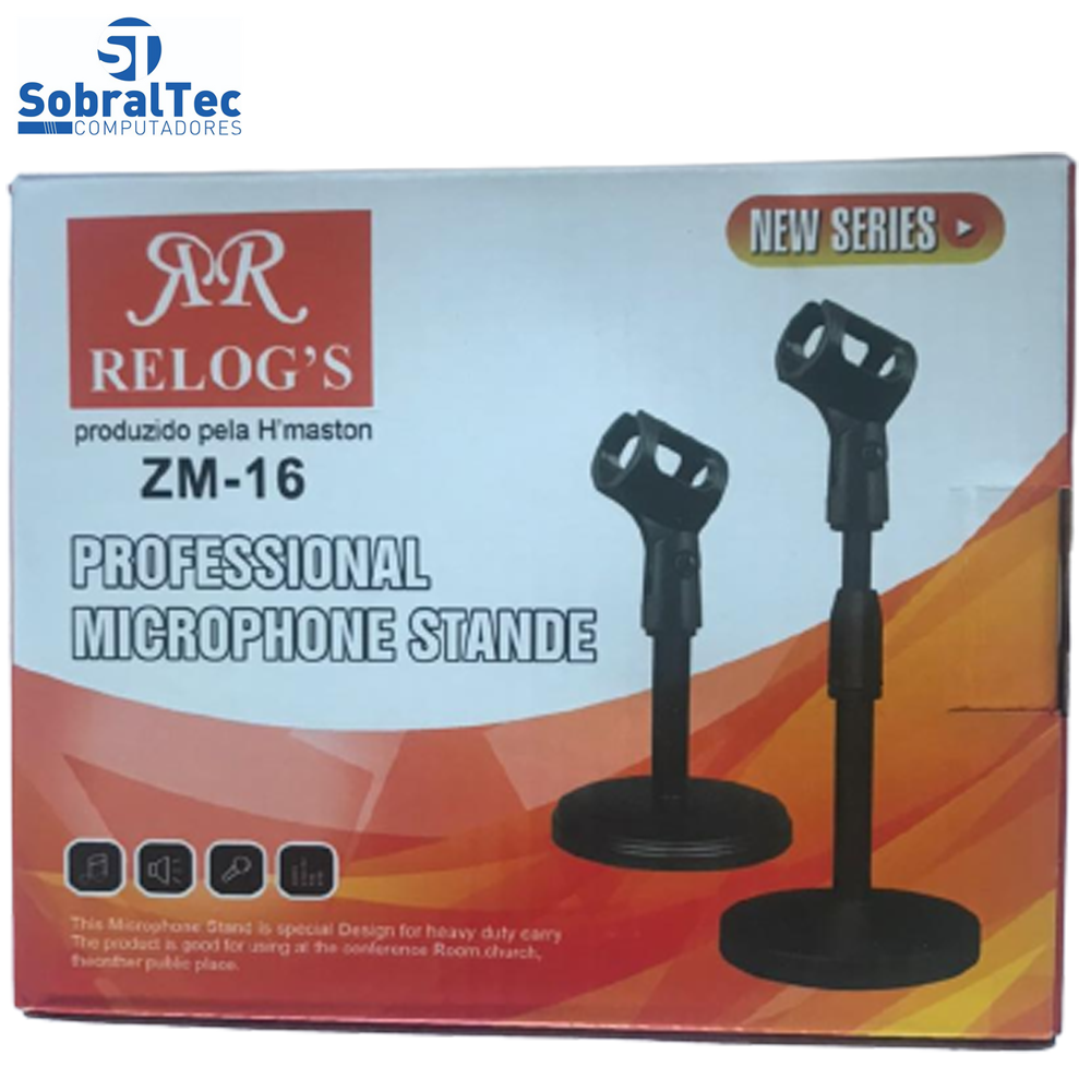 Pedestal Profissional Para Microfone Relog's - ZM-16