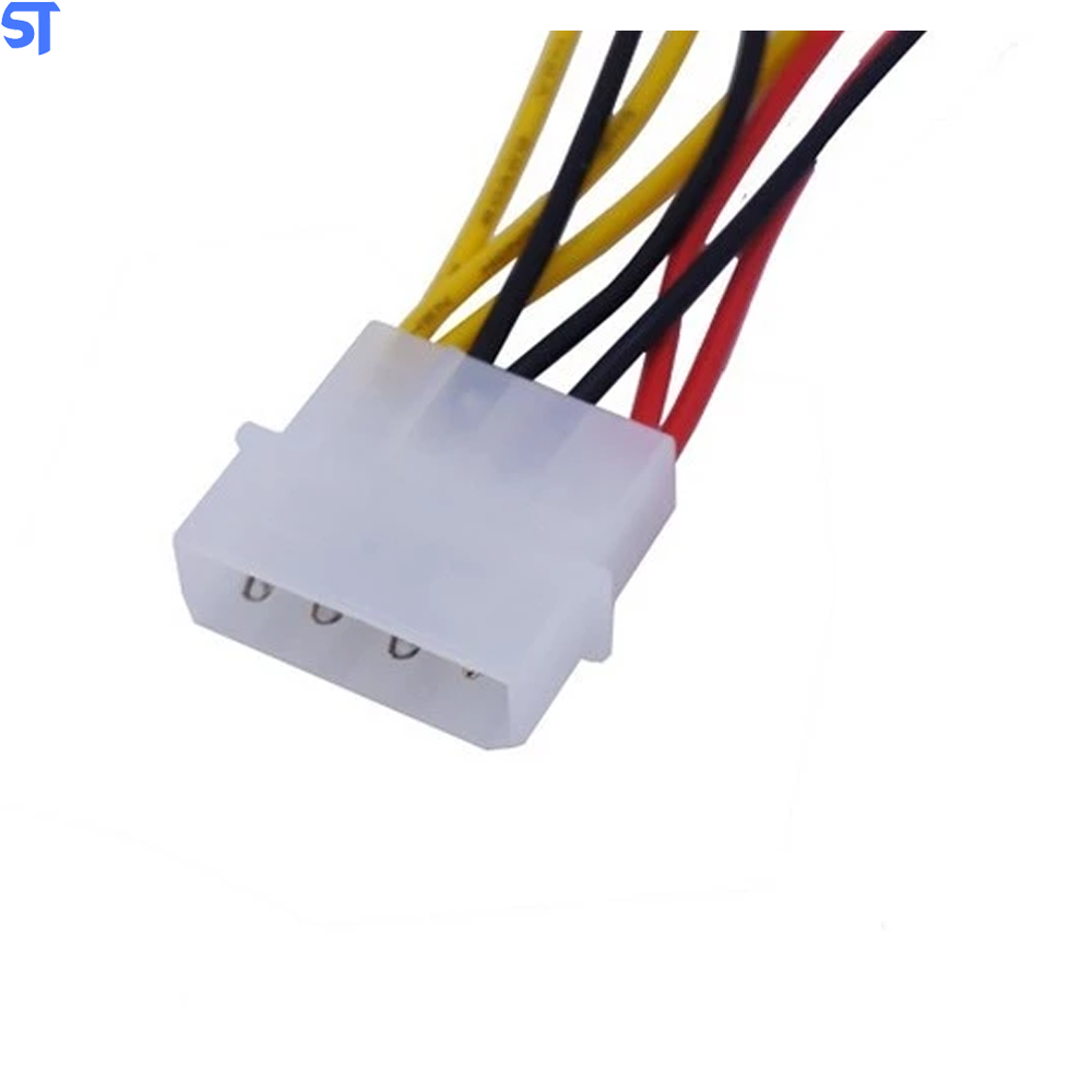 Cabo Adaptador Molex 4 Pinos Para 4 Coolers 3 Pinos