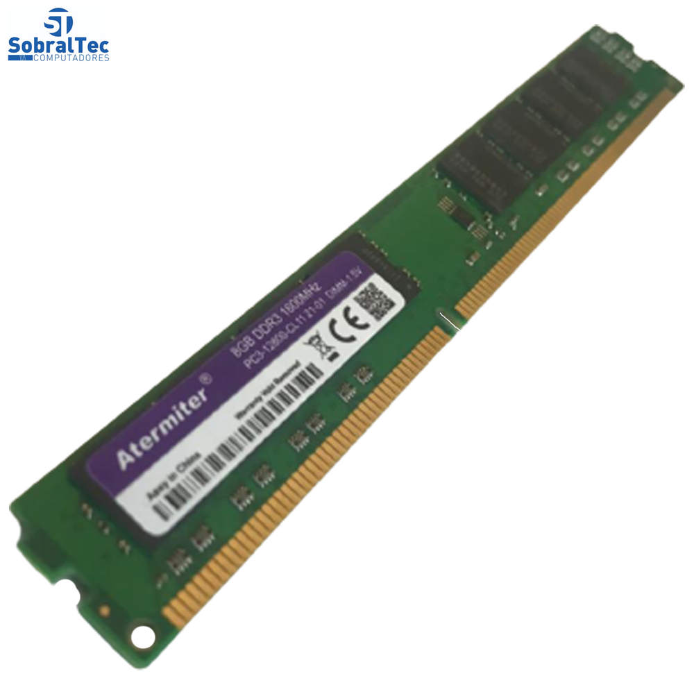 Memoria Ram Desktop DDR3 8GB 1600MHz Atermiter  Para Intel
