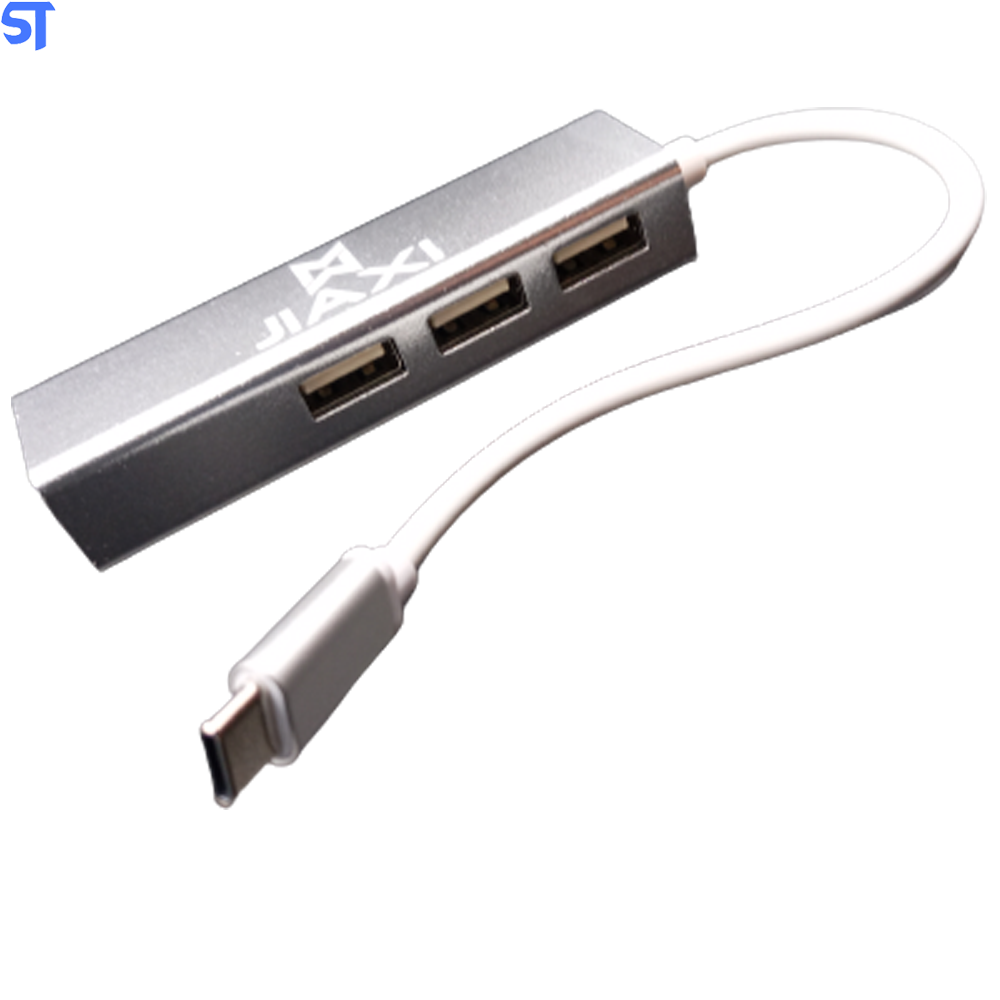 HUB Usb Tipo C 3.0 Multifuncional 3 Portas USB e 1 RJ45 de 10Mbps/ 100mbps Jiaxl- 56006