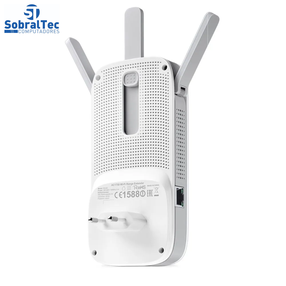 Repetidor Universal TP-Link 3 Antenas Dual Band Ac 1750 RE450 2.4ghz e 5.0ghz Porta Gigabit