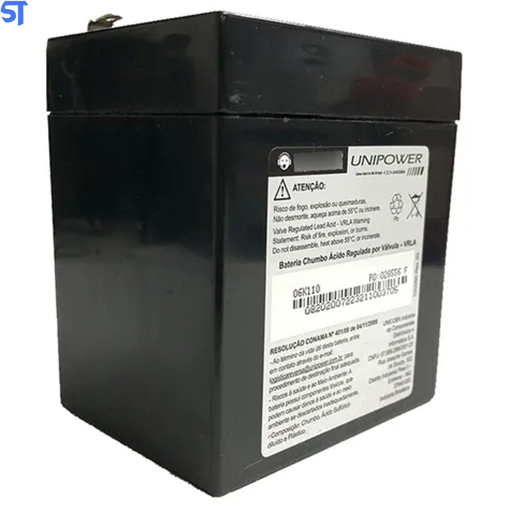 Bateria Selada Para Nobreak 12v 5Ah UP1250 Unipower