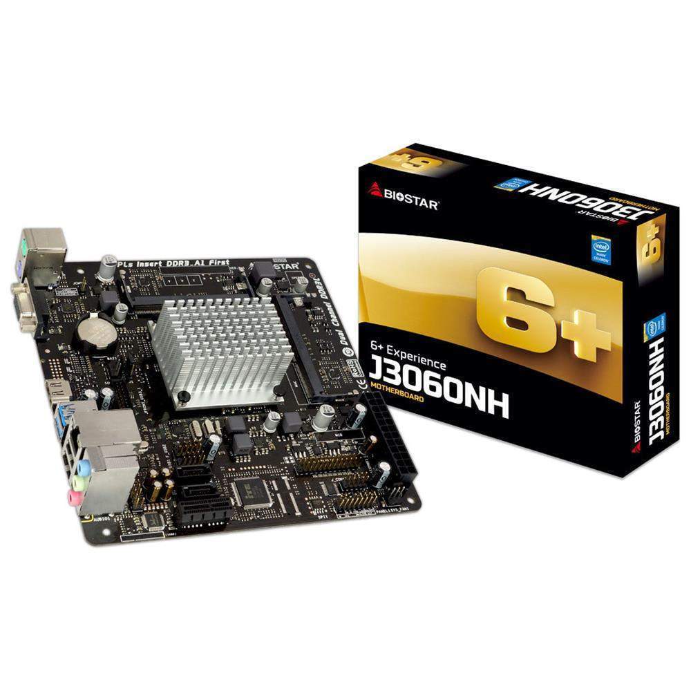 Placa Mãe Mini iTX Biostar J3060NH+ Processador Dual Core Ddr3L