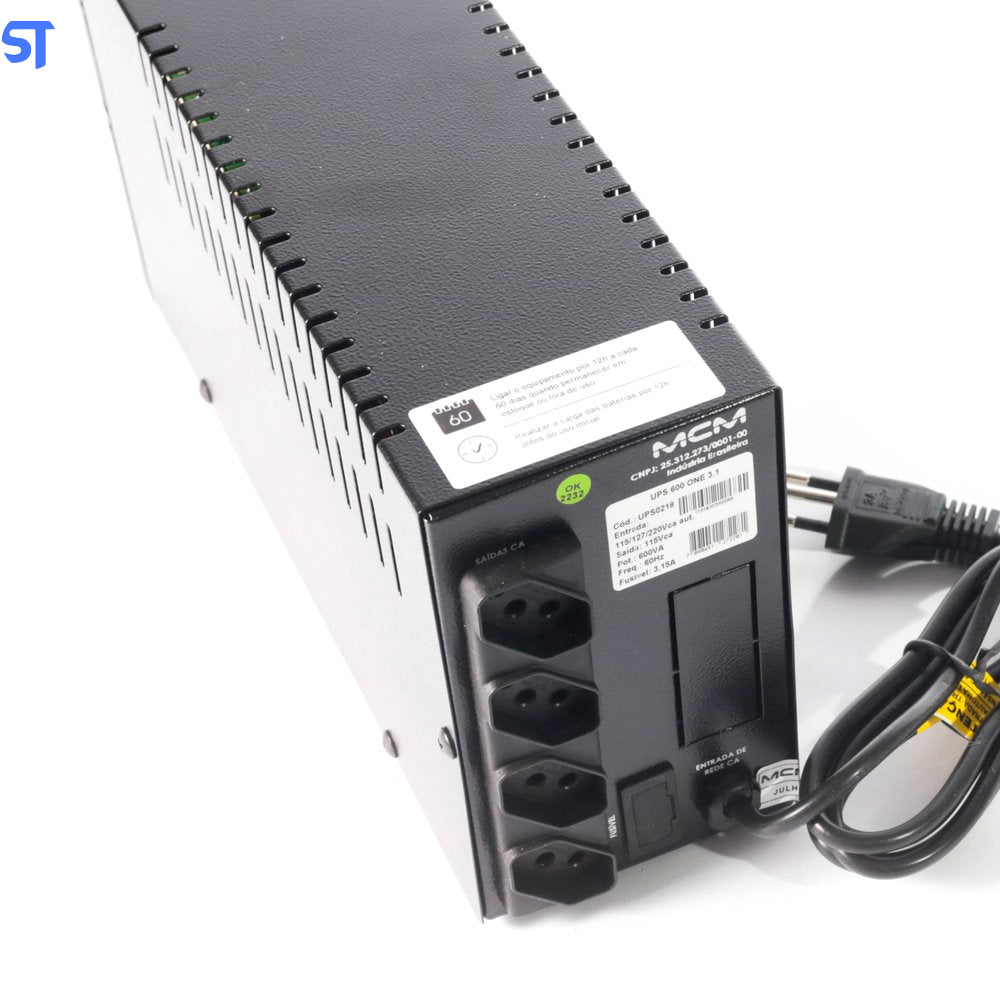 Nobreak UPS 600VA One 3.1 Trivolt/115V MCM Com 4 Tomadas
