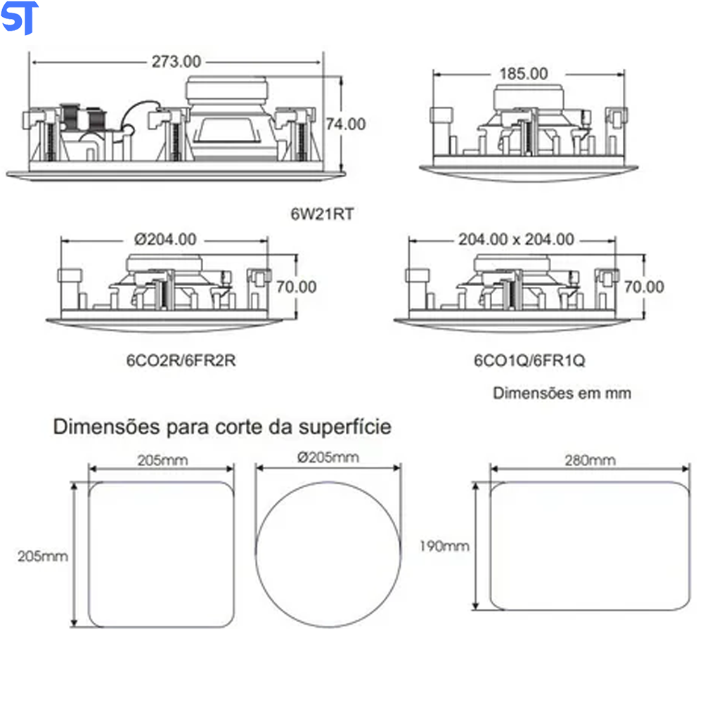 Arandela Som Ambiente JBL Selenium Quadrada Branca 6FR1Q