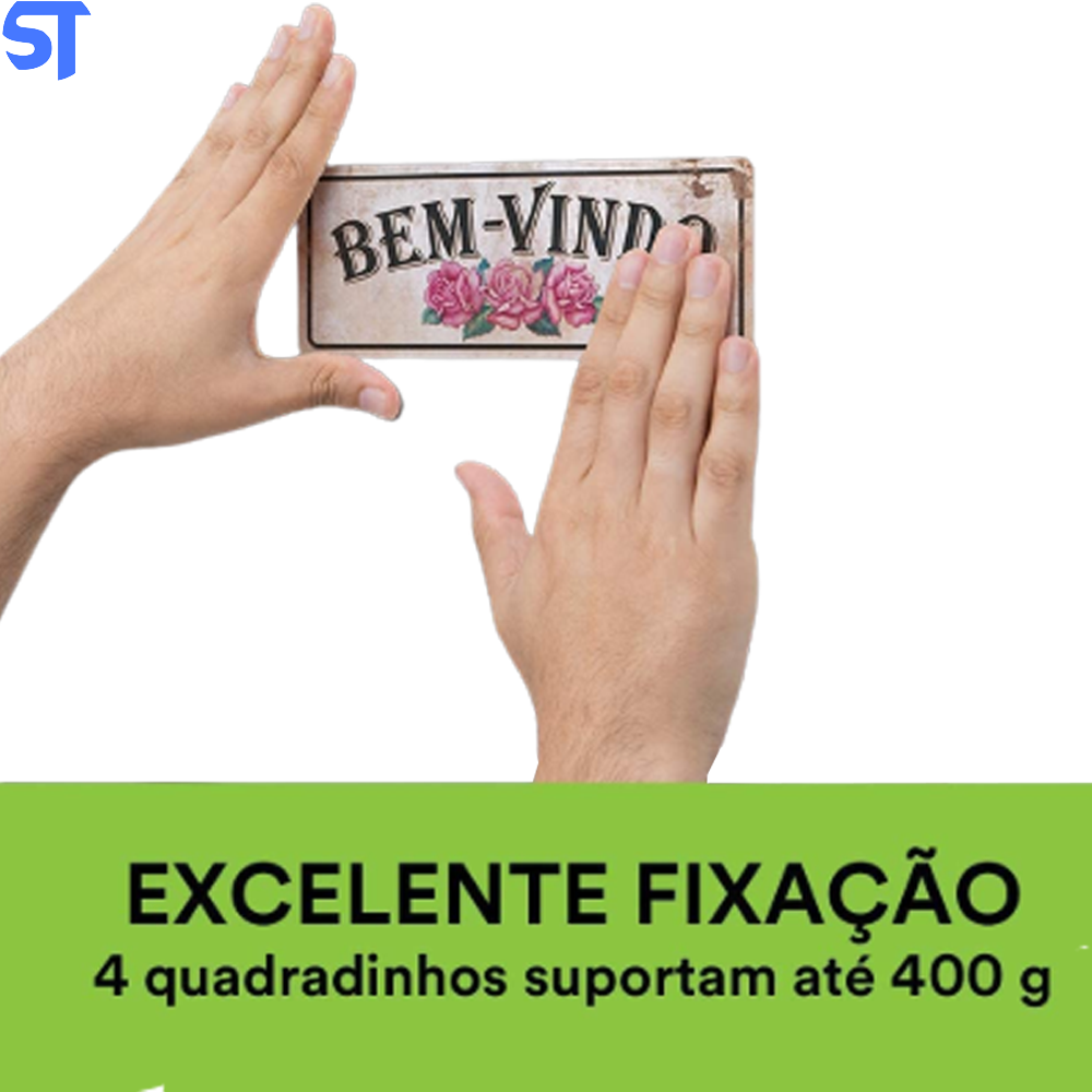 Fita Dupla Face 3M Scotch Fixa Forte Espuma 16 quadradinhos