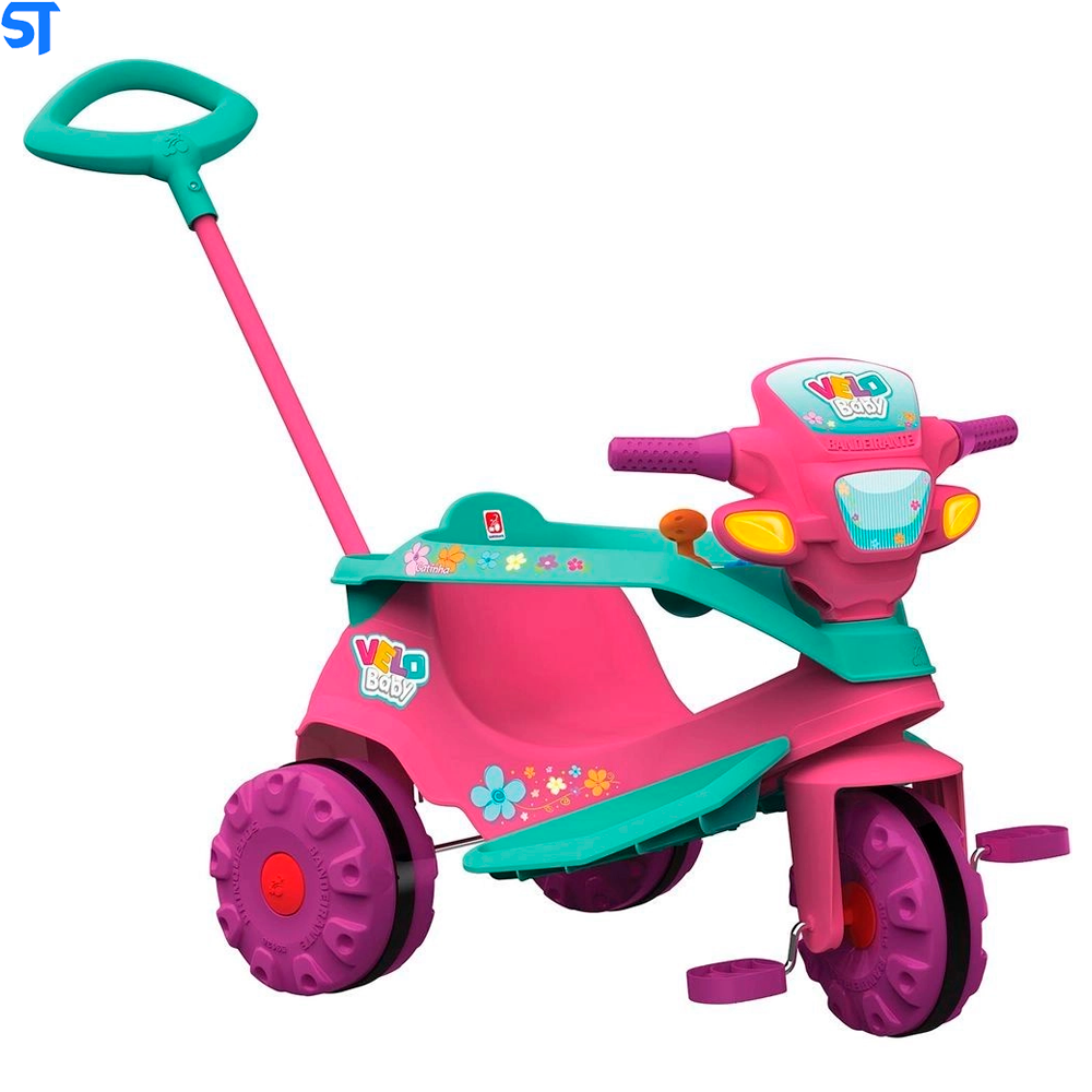 Triciclo Infantil Bandeirante Velo Baby - Rosa