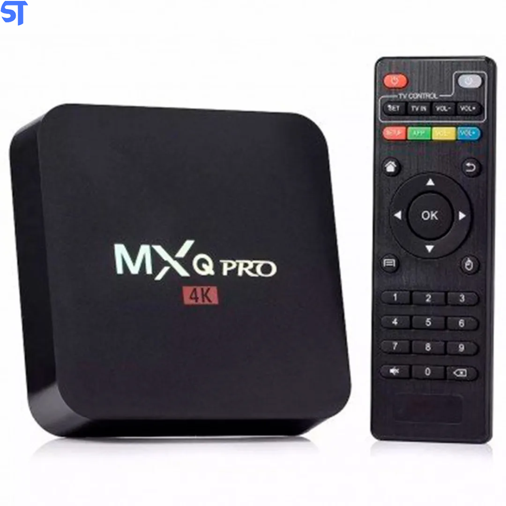 Tv Box Android MxQ Pro 4K 4Gb Ram 32Gb Memória Cpu 64Bit Com Controle