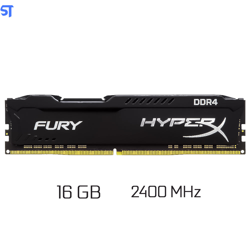 Memória Ram Desktop 16GB 2400MHz DDR4 Kingston HyperX Fury - HX424S20IB/16 CL 15