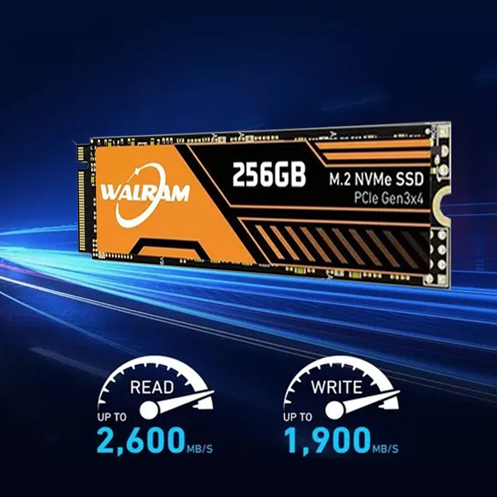SSD M.2 NVME 256GB Walram 2000Mb/s Leitura 1800Mb/s Escrita