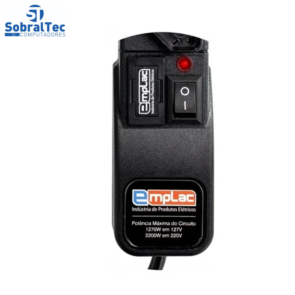 Protetor Eletrico Super Premium 8 Tomadas 3 Metros Emplac