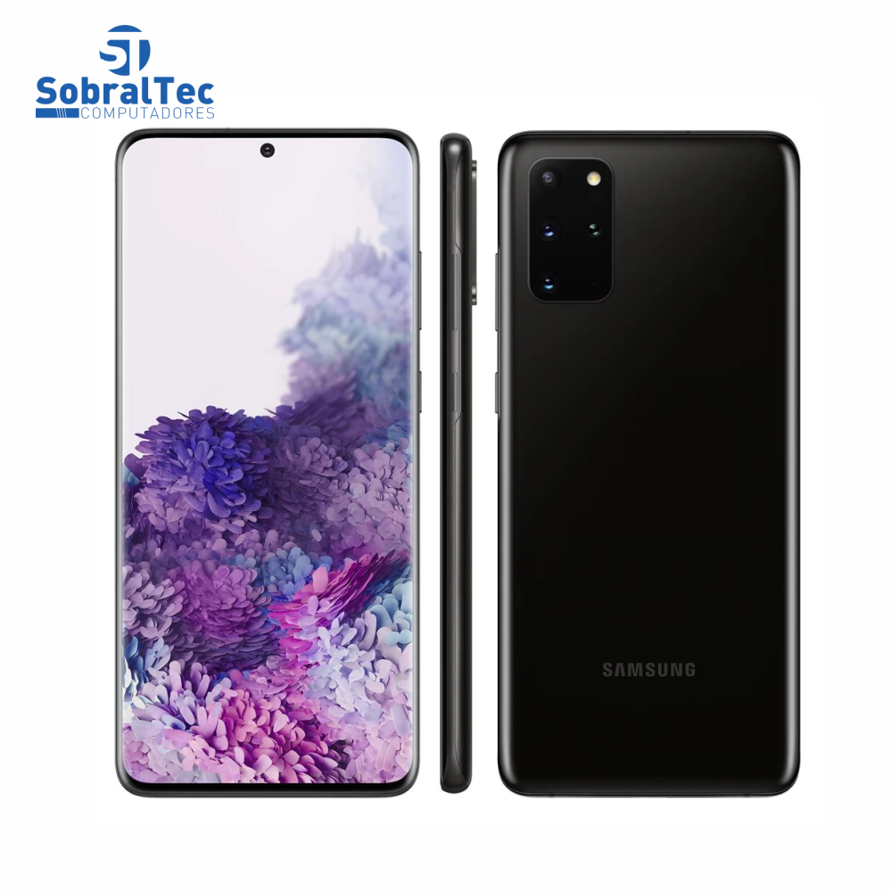 Smartphone Samsung Galaxy S20+ Preto 128GB, 8GB RAM, Tela Infinita de 6.7", Câmera Traseira Quádrupla, Câmera Frontal 10