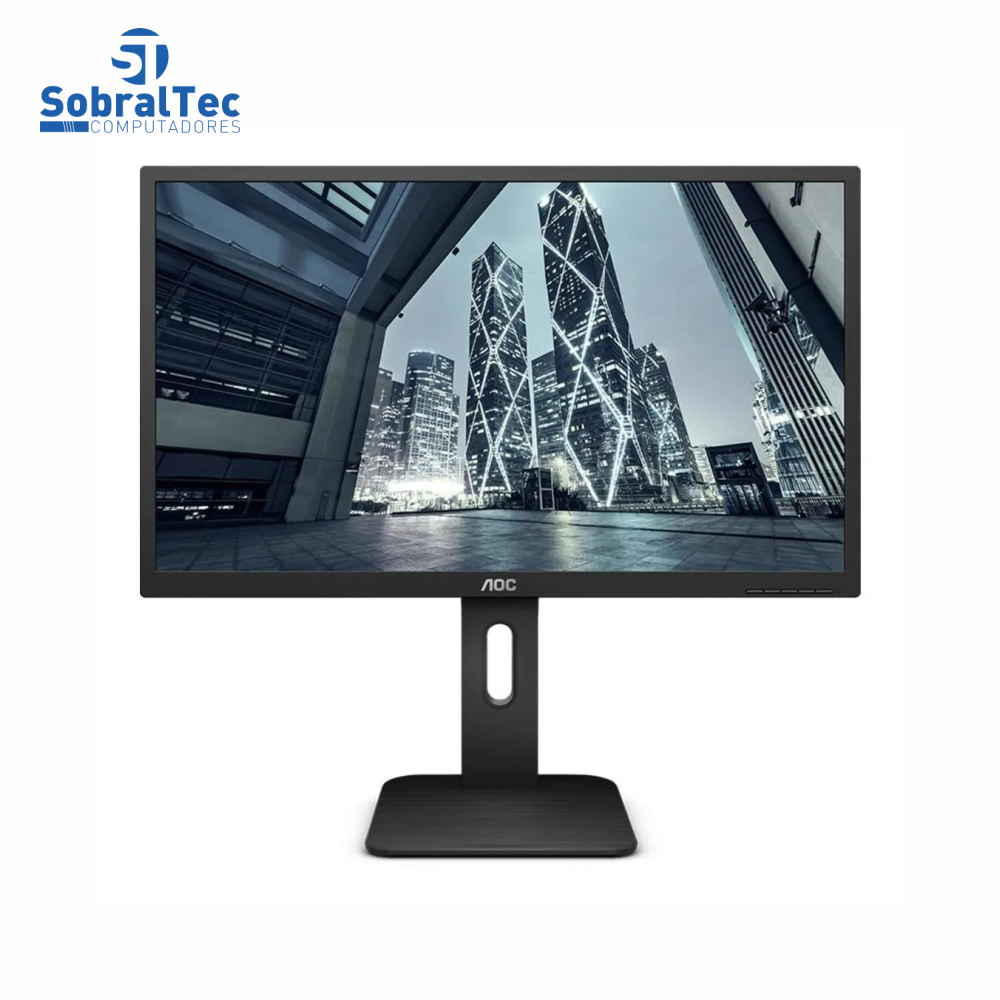 Monitor AOC LED 18.5 Widescreen HDMI VGA Display Port 2ms Altura Ajustável 9P1E