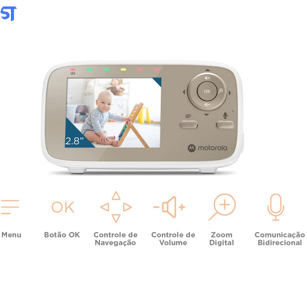 Babá Eletrônica VM483 Tela 2.8 LCD Com Zoom Digital Motorola
