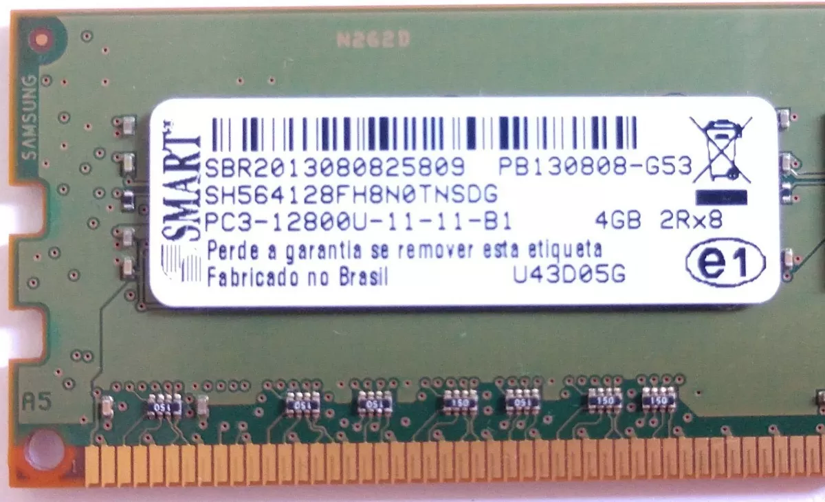 Memória Desktop 4gb Ddr3 2Rx8 SH564128FH8N0tNsDr Smart OEM S/Caixa