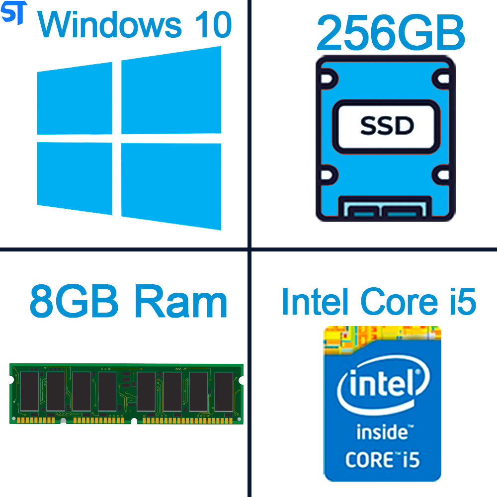 Computador Core i5-3470T - SSD 256GB- Memória DDR3 8GB- Gabinete ATX MT-25V2BK Com Fonte 200W C3Plus