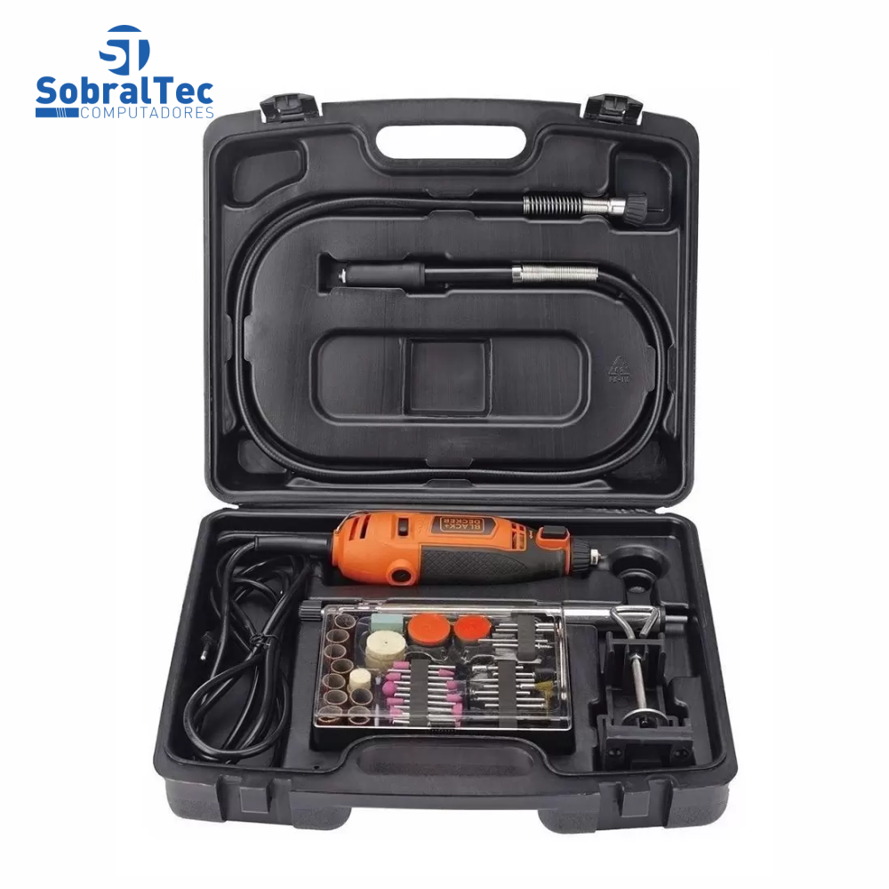 Kit Micro Retífica Com 113 Acessórios Rt18ka 220v Black Decker - Blackedecker
