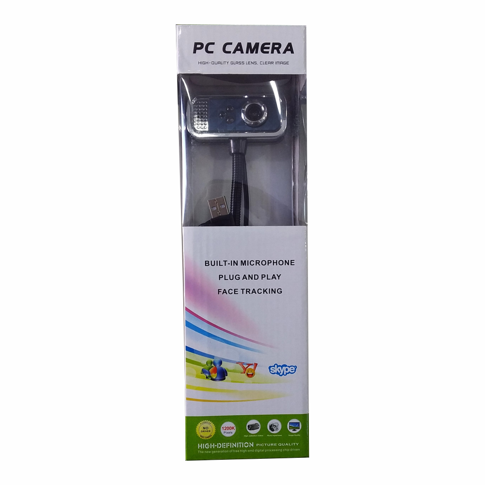 Webcam De Mesa 480 Pixels Com Microfone Cabo Usb Azul Com Prata