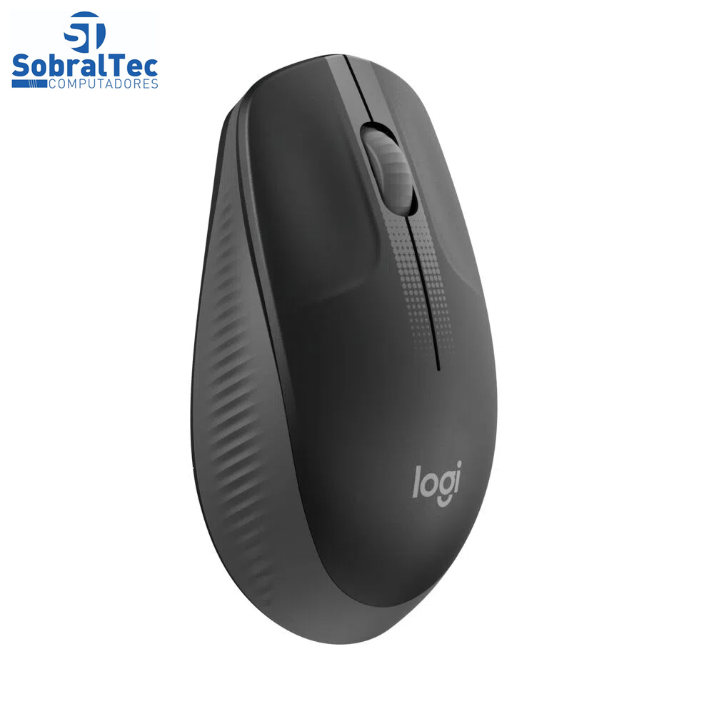 Mouse Sem Fio Logitech Óptico 1000DPI 3 Botões - M190 Preto