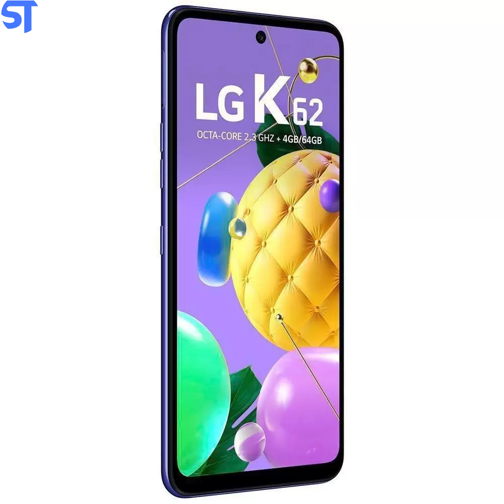 Smartphone LG K62 64GB Azul 4G Processador Octa-Core 4GB RAM Tela 6,59 Camera Quádrupla + Selfie 13MP Android Dual Chip