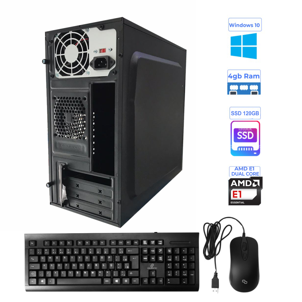 Computador SobralTec Dual Core J3060 -HD SSD 120 Gb -Memória 4 Gb Com Teclado e Mouse/2