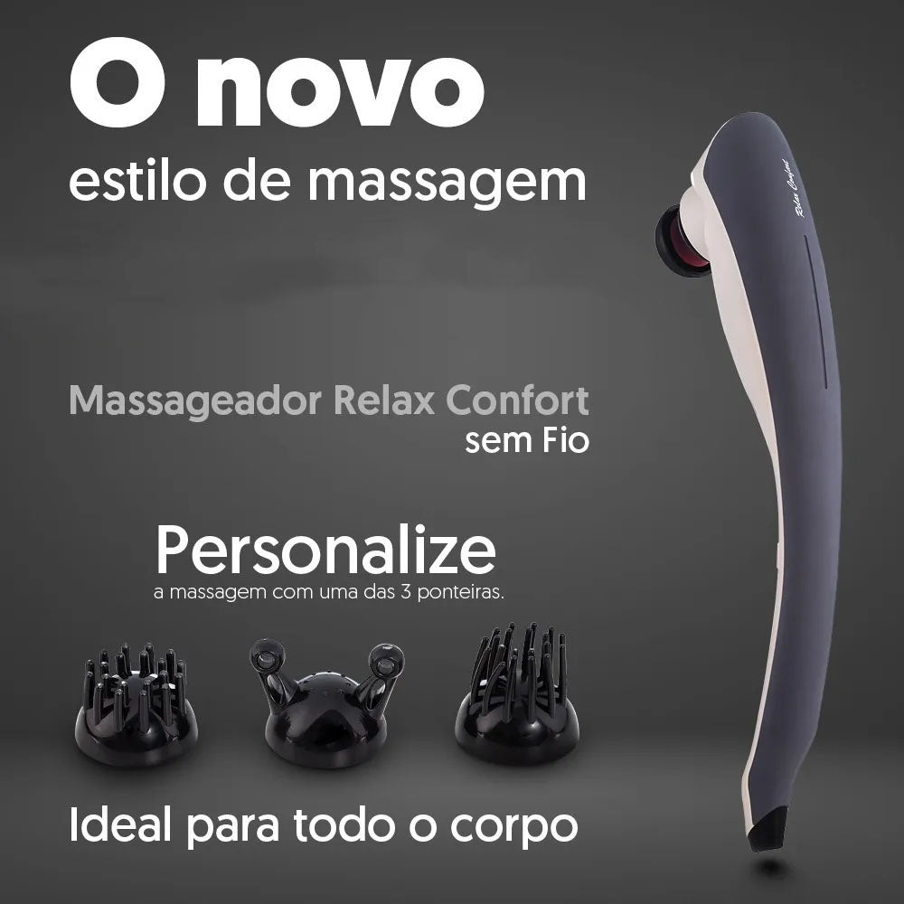 Massageador Portátil Relax Confort Sem Fio Corporal Elétrico