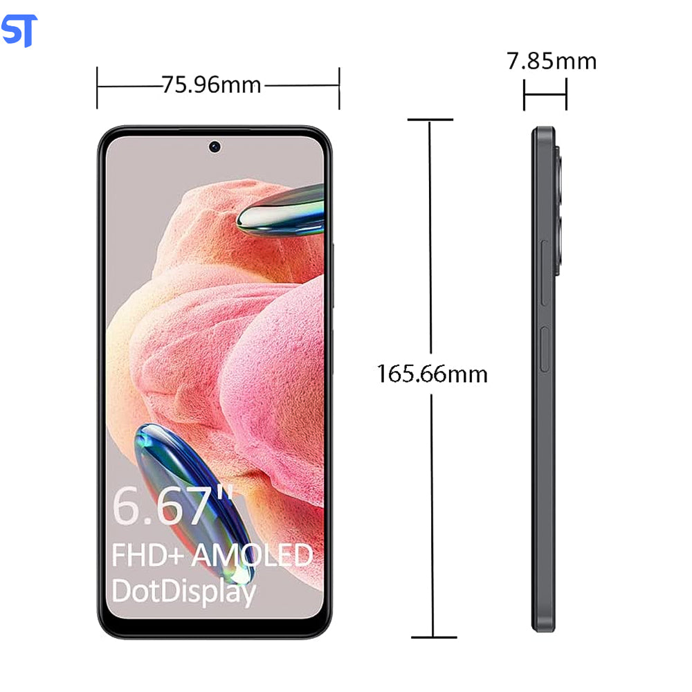 Smartphone Xiaomi Redmi Note 12 Dual Chip 128GB 4GB RAM Tela 6.3" 48MP Onyx Gray