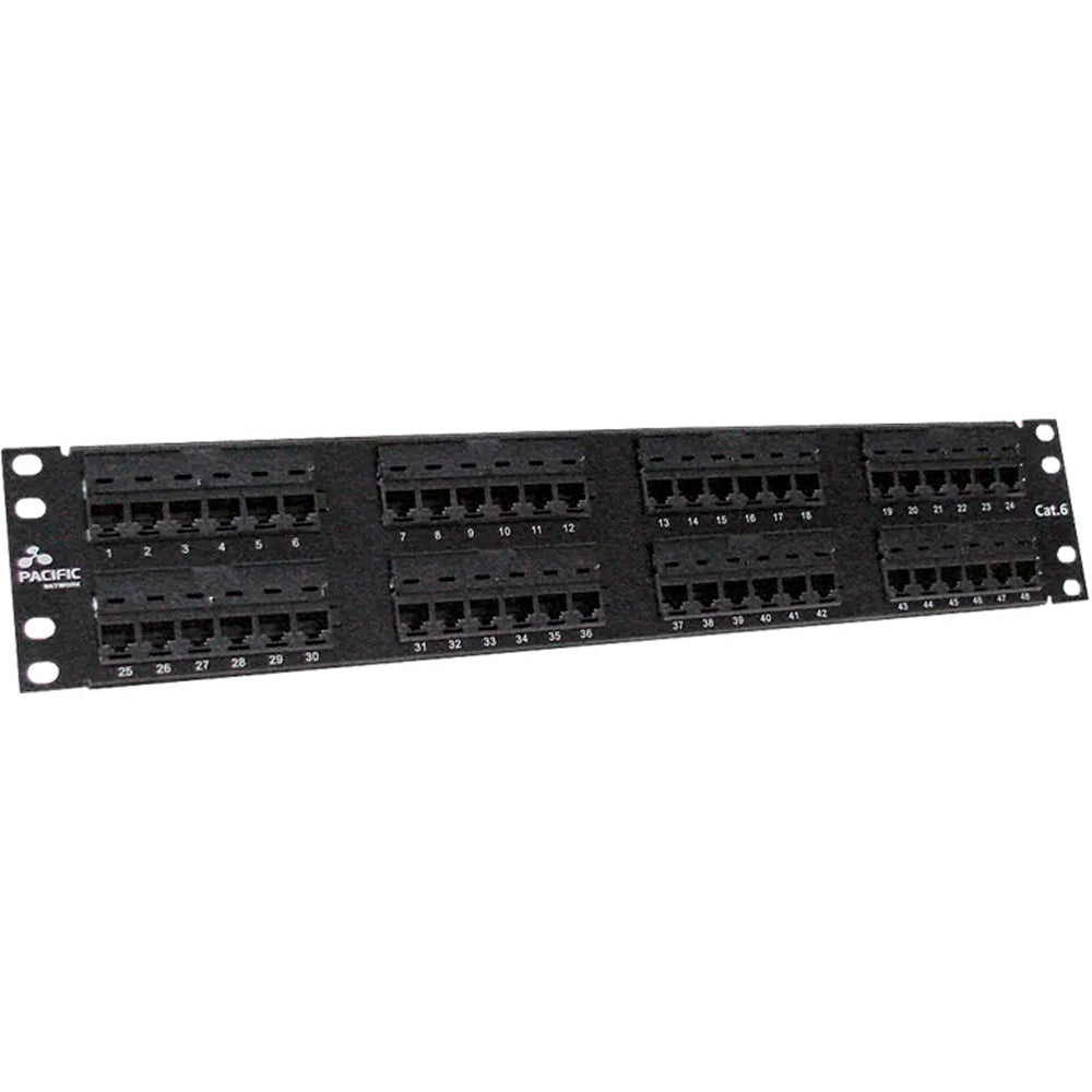 Patch Panel 48 Portas Categoria 6 26AWG PN-P48Q6 Cat6- Pacific Network