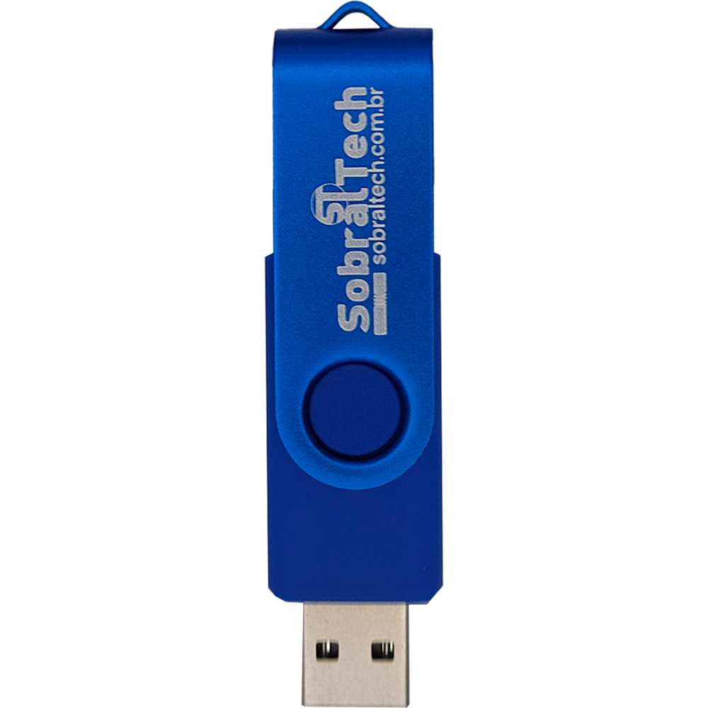 Pen Drive SobralTech 16GB Flash USB 2.0 Acabamento em Metal