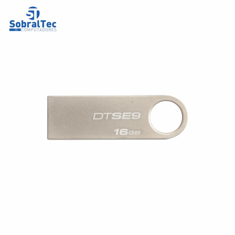 Pen Drive Kingston 16Gb Usb 2.0 Prata Plug And Play DataTraveler SE9 DTSE9H/16GBZ